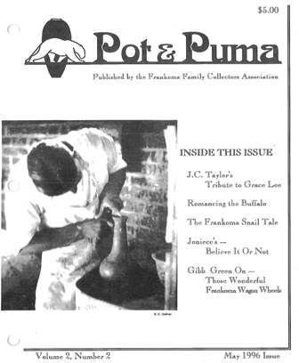 Frankoma Collectors Club newsletter, vol 2 No 3, May 1996